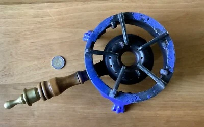 outils anciens, beau petit rechaud à gaz émaillé bleu... - Photo 1/4