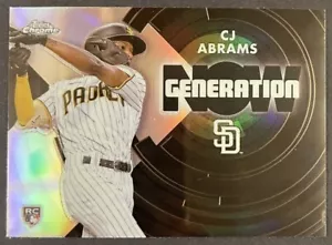 2022 Topps Chrome Update CJ Abrams generazione ora #GNC-9 Rookie RC - Foto 1 di 2