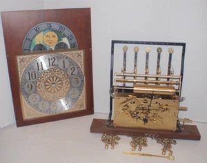 Seth Thomas Tubular Grandfather Clock Movement Dial Chains Urgos UW03 X012C - Picture 1 of 19