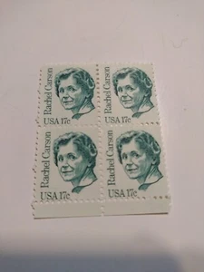 US STAMP #1857 block of 4, 17¢. RACHEL CARSON - Picture 1 of 2