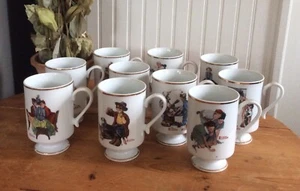 Lot Of 10 Norman Rockwell Pictured Mugs The Danbury Mint - Picture 1 of 4