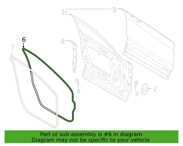 New OEM Genuine Ford Explorer 2021-2023 Door Weather Strip LB5Z7820531A - Image 1 of 4