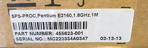 Intel Pentium E2160 1.8GHz Conroe 1MB Level-2 cache FC-PGA, socket 775 (HP) - Picture 1 of 2