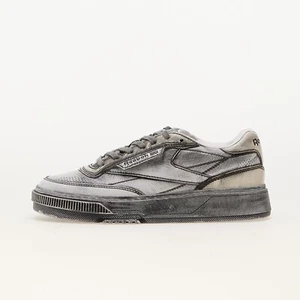 REEBOK CLUB C LTD GRAVEL OVERDYED MENS LEATHER TRAINERS - ALL SIZES - GREY WASH. - Picture 1 of 7