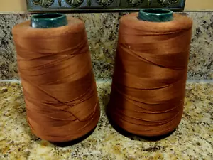 2 VTGE Max Pollack Cone Sewing Thread Rust Nylon-Cot 4 1/4"tall 1/2" & 5/8"thick - Picture 1 of 18