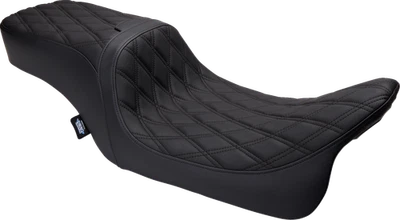 Drag Specialties Predator II 钻石针脚座椅适合 2008 - 2024 Harley Touring — 第 1/4 张图片
