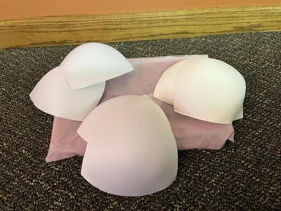 Bra Inserts Breast Pads, White Foam, Size XL, New, Never Worn - Image 1 of 4