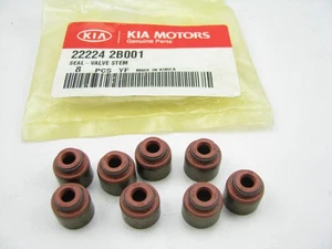 (8) New Genuine EXHAUST Valve Stem Oil Seals OEM For Kia 222242B001 - Picture 1 of 3