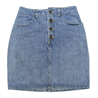 Falda vaquera vintage años 80 Georges Marciano Guess mujer 30 (27x19) azul jean preppy Foto 1 de 4