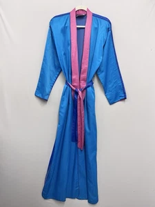 Vintage Fernando Sanchez Robe With Belt Blue Purple & Pink Size X Petite - Picture 1 of 5
