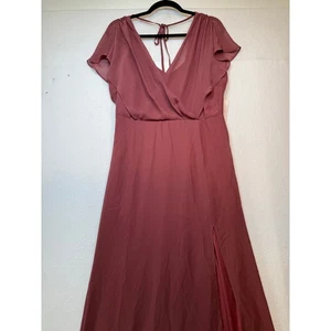 Birdy Grey Violet Chiffon Dress Rosewood  XL Wedding Bridesmaid  New! - Picture 1 of 7