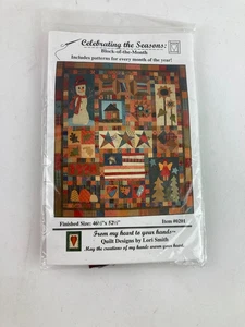 Celebrating The Seasons Block of the Month Full Quilt Pattern & Block #1 Fabric - Picture 1 of 3