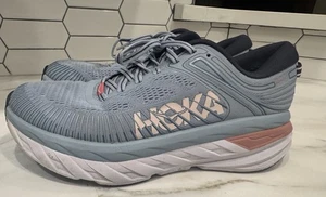 Hoka One One Women’s Bondi 7, Blue Running Shoes, Size 8 M - Picture 1 of 10