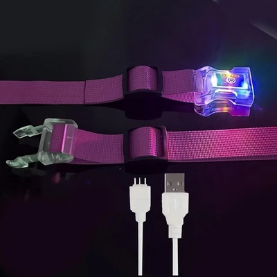 Mochila LED correa para el pecho complemento, mochila elástica correa de esternón brillante, resistente... Foto 1 de 4