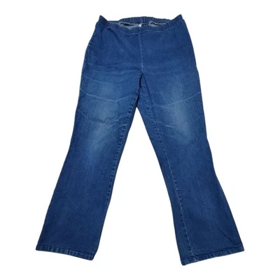 Just My Size Women's 18W 20W Pull On Denim Jeans Elastic Waist Boot Cut JMS - Image 1 of 4