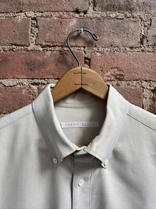 Vintage Perry Ellis Men's Oxford Shirt, Sz 16 34/35, Ecru 100% Cotton 82 - Picture 1 of 7