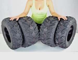 Honda Recon 250 ATV TIRES ( SET 4 TIRES ) 22x7-11 22x10-9 MASSFX 6 PLY MUD - Picture 1 of 5