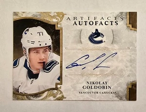 2019-20 NIKOLAY GOLDOBIN UD ARTIFACTS AUTOFACTS #A-NG VANCOUVER CANUCKS - Picture 1 of 2
