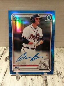 2020 Bowman Chrome 1st Bryce Ball Blue Refractor Auto 109/150 Braves ROOKIE RC