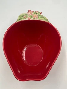 Temptations Red Strawberry Bowl 2 QT Figural Bowl - Picture 1 of 8
