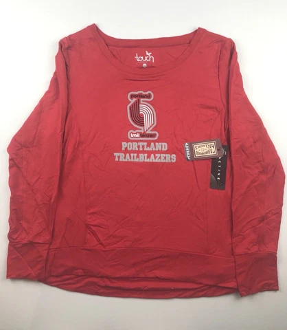 Portland Trail Blazers Touch by Alyssa Milano Womens XL Open Back Sweatshirt Cover
