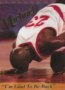 Glossy Michael Jordan Chicago Bulls "I'm Glad To Be Back" Novelty Card Awesome - Picture 1 of 2