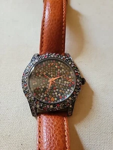 Adrienne Couture Collection 0622/5000 Colorful Crystal Dial Round Case Watch - Picture 1 of 10