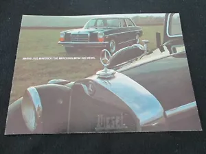 Mercedes 220D 1968 1969 catálogo desplegable 220 D diésel W115 folleto de ventas en Estados Unidos - Imagen 1 de 5
