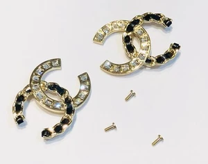 CHANEL CH 5455QB CH 5457QB Golden Black Replacement Temple Side Icon Genuine - Picture 1 of 11