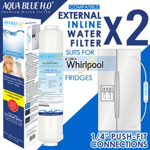 2X 4378411 Compatible External In Line Fridge Filter WF270 - Picture 1 of 5