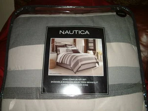  NAUTICA LONDON HARBOR KING  6 PC COMFORTER SET KING SHAMS EURO SHAMS - Picture 1 of 5