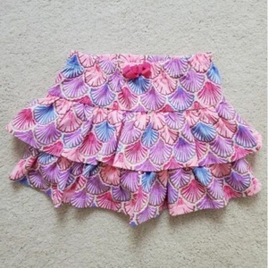 Tommy Bahama Girls' Ruffled Glitter Seashell Skort in Pink, Purple, Blue szXS/4 - Picture 1 of 12