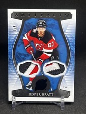 2023-24 Upper Deck Artifacts Hockey Jesper Bratt Black Dual Patch 1/5 NJ Devils