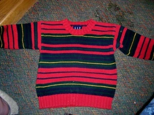 Gap Cotton Stripe Sweater (Red/navy/Green) - Size XS/TP - Picture 1 of 2