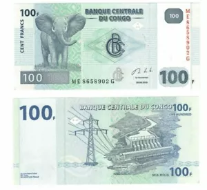 2013 Congo Democratic Republic Banknote 100 Francs P98b UNC - Picture 1 of 1