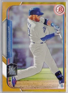 /50 Justin Turner Dodgers 2015 Bowman bordo giallo oro SP - Foto 1 di 2
