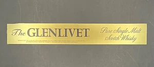 The Glenlivet - Whisky Scozzese Pure Single Malt - Insegna Striscia da Scaffale Lucido Mylar - Foto 1 di 5