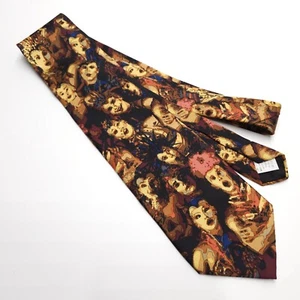 Cirque Du Soleil Silk Tie Mens Ralph Marlin Mystere Birds Faces - Picture 1 of 7