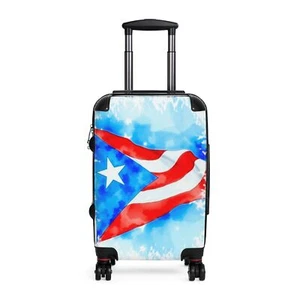 Unique Design, Vibrant Suitcase with Puerto Rican Flag - Picture 1 of 13