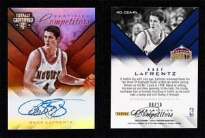 2015-16 Panini Totally Certified Competitor Mirror Gold /10 Raef LaFrentz Auto