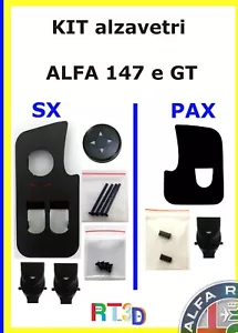 Kit alzavetri x pulsantiere Alfa Romeo 147 GT SX DX pulsanti piolini specchietti - Foto 1 di 1