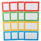 4 Colors Name Tag Stickers 200Pcs Colorful Border Adhesive   Mailing