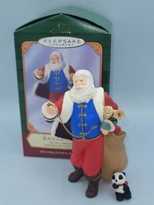 Hallmark Keepsake Christmas Ornament - Santa Claus - 2PC Set - 2001 - MIB - Picture 1 of 13