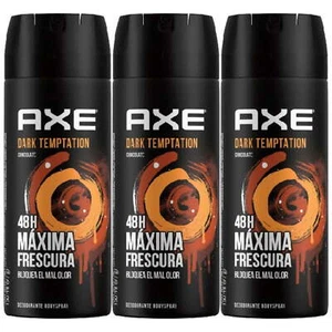 3 Pack Axe Dark Temptation for Men Deodorant Body Spray, 150ml (5.07oz) - Picture 1 of 1