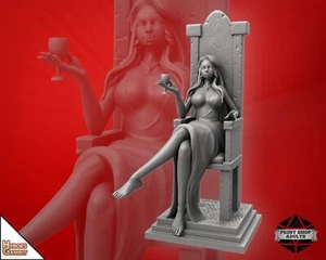 Vampiro Su Trono Miniatura Vampiro Regina Sexy Horror Fantasy Figura Sfw - Bild 1 von 8