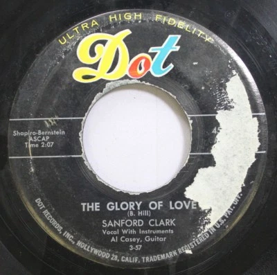 Hear! Rockabilly 45 Sanford Clark - The Glory Of Love / Darling Dear On Dot Foto 1 de 2