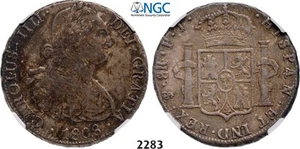 PegasusAuctions_com: 2283. Bolivia, Charles IV, 8 Reales 1808-PTS/PJ, NGC VF35 - Picture 1 of 1