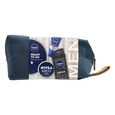 3PK Nivea Mens Ready to Go Skincare Gift Bag w/Shower Gel Face Scrub Creme - image 1 of 3