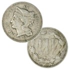 1865 THREE CENT NICKEL IN CIRCULATED CONDITION