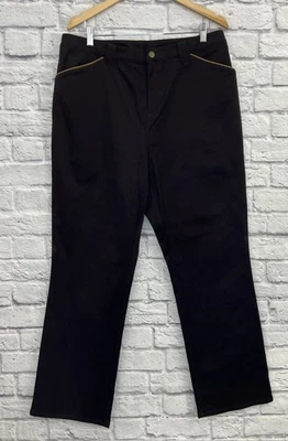 LAUREN JEANS CO RALPH LAUREN WOMEN’S DARK CHOCOLATE BROWN PANTS SIZE 16W - Image 1 of 4